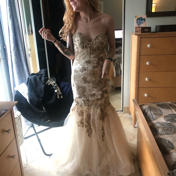 Mac Duggal strapless corset back prom gown - Picture 13 of 16